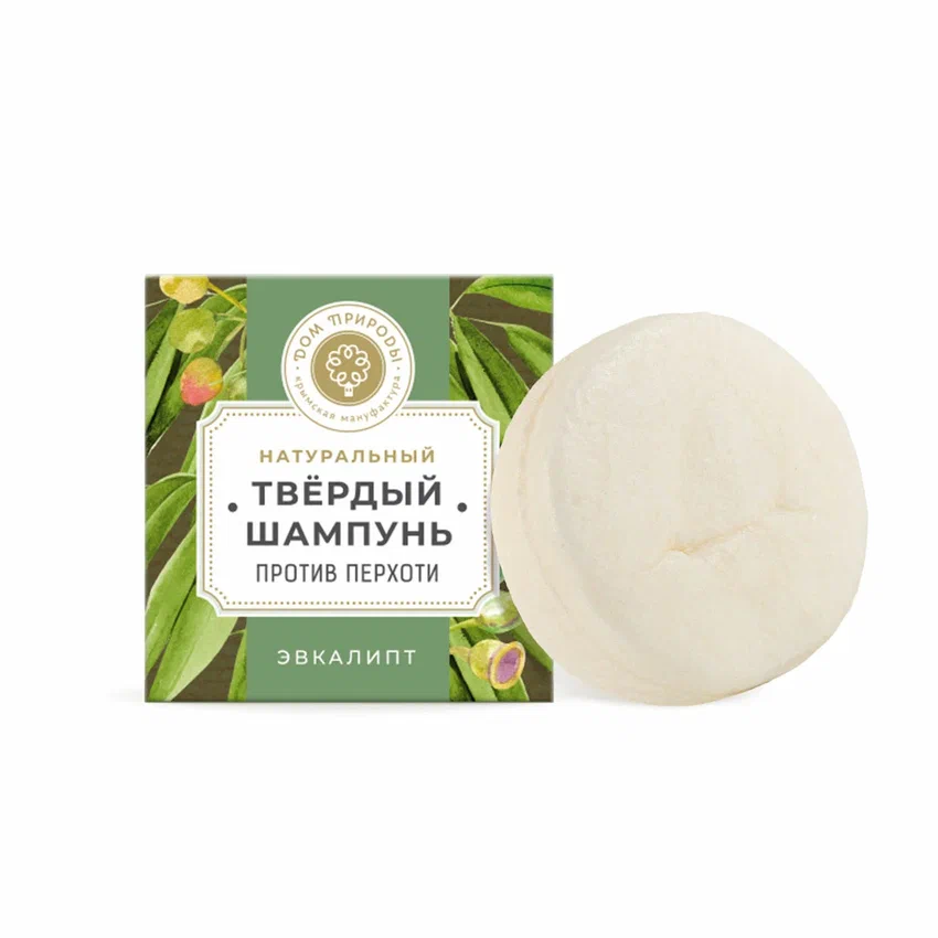 ТВЁРДЫЙ ШАМПУНЬ С ЭВКАЛИПТОМ «ПРОТИВ ПЕРХОТИ»
