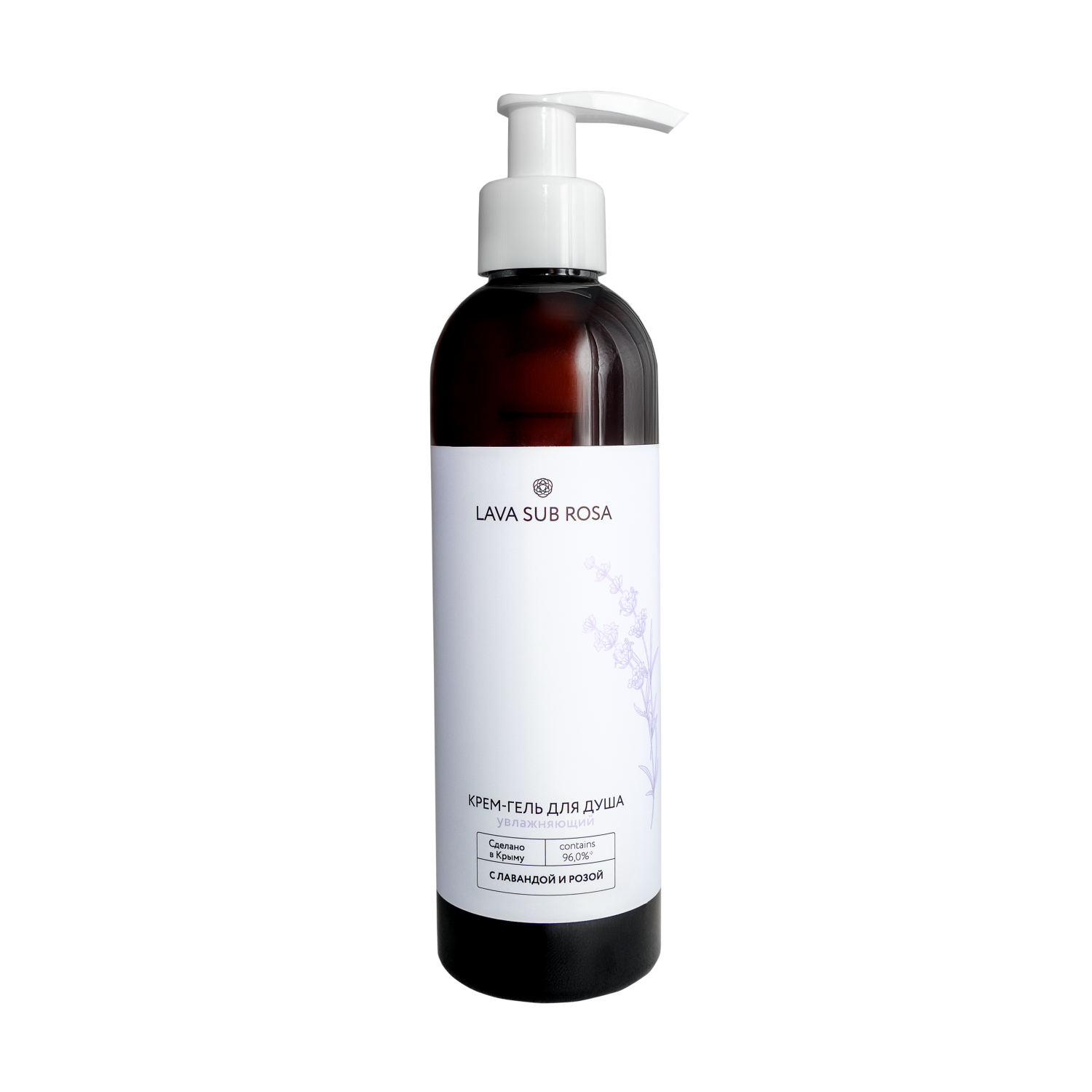 Крем-гель для душа увлажняющий с лавандой и розой