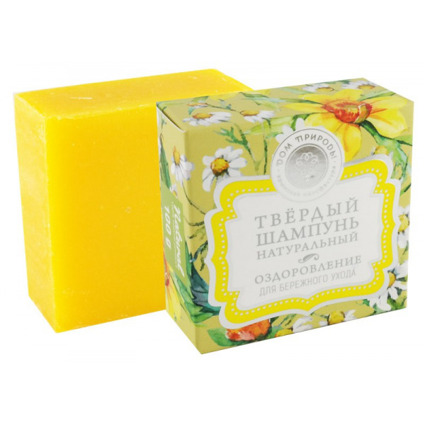 Твердое натуральное мыло-шампунь "Фито-оздоровление"