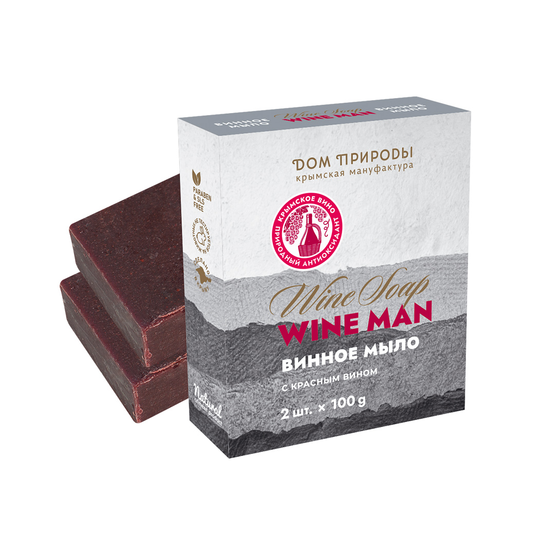 НАБОР ТВЕРДОГО ВИННОГО МЫЛА WINE MAN