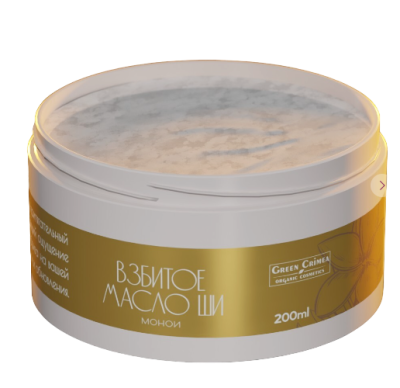 Взбитое масло ШИ монои для тела, лица, рук, ног, губ и волос