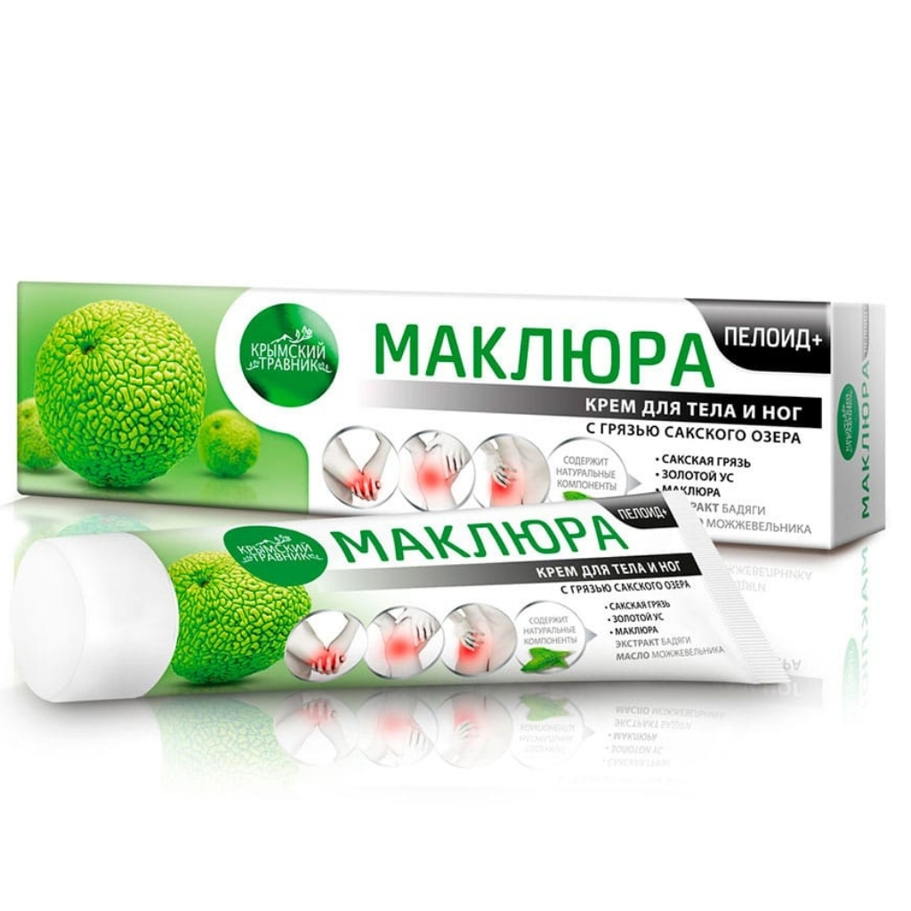 Маклюра ПЕЛОИД+ крем для тела и ног с грязью Сакского озера