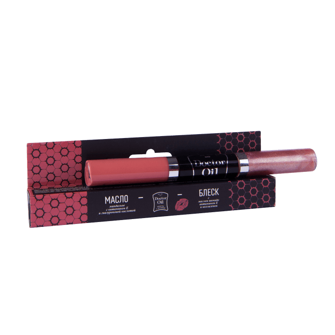 Блеск-масло для губ двусторонний, кремово-розовый