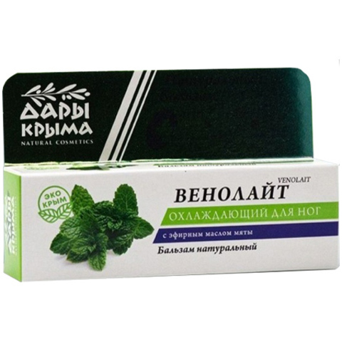 Бальзам «Венолайт» охлаждающий для ног с эфирным маслом мяты ТМ Дары Крыма