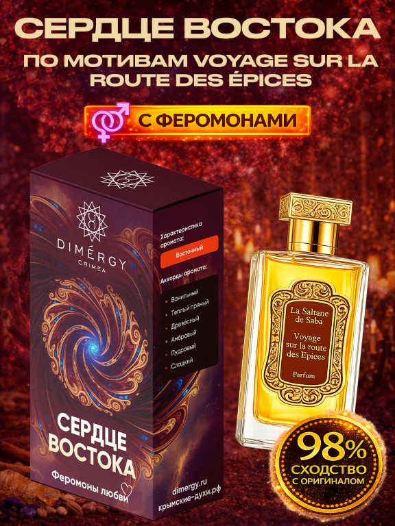 Духи СЕРДЦЕ ВОСТОКА по мотивам Voyage sur la route des Épices
