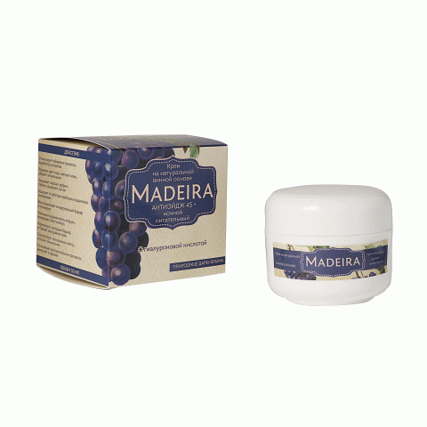 Крем на натуральной винной основе Мадера Антиэйдж 45 + ночной питательный