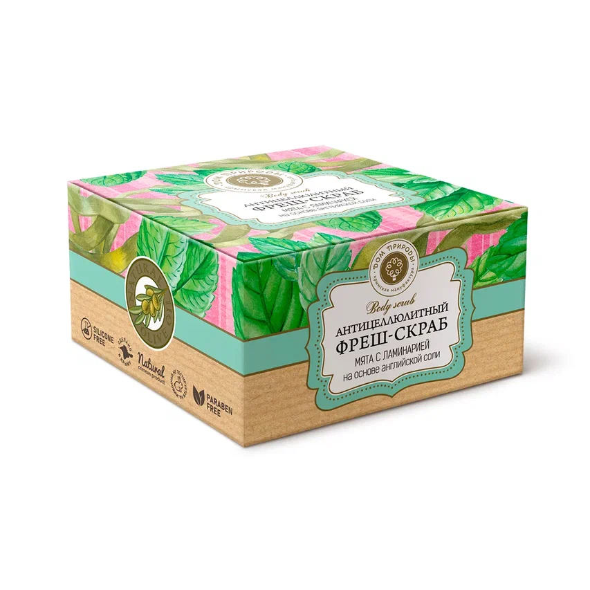 СКРАБ САХАРНО-СОЛЯНОЙ МЯТА С ЛАМИНАРИЕЙ