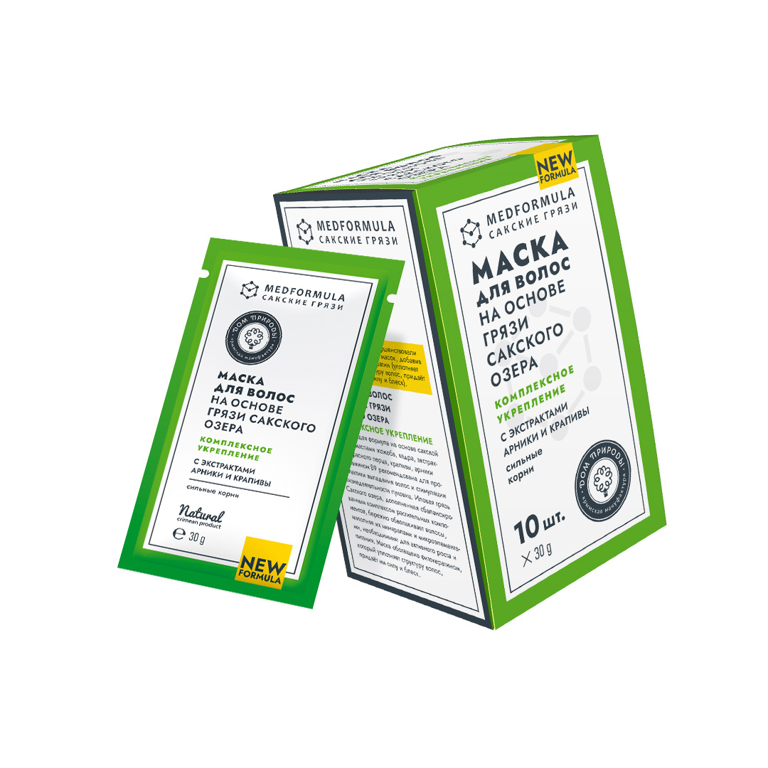МАСКА ДЛЯ ВОЛОС НА ОСНОВЕ ГРЯЗИ САКСКОГО ОЗЕРА «КОМПЛЕКСНОЕ УКРЕПЛЕНИЕ» саше