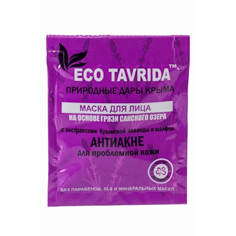 Маска для лица на основе Сакской грязи «Антиакне » для проблемной кожи 30 гр. ТМ Эко Таврида