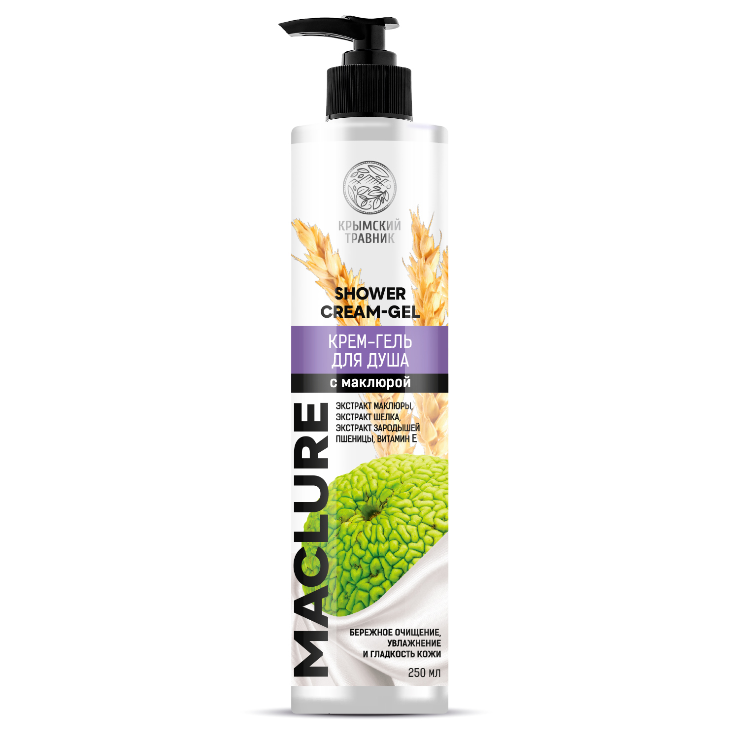 Крем-гель для душа УВЛАЖНЕНИЕ И ГЛАДКОСТЬ с экстрактом маклюры