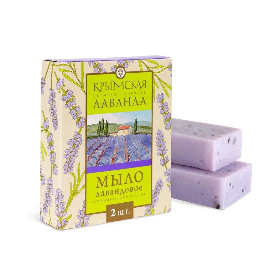 НАБОР МЫЛА НАТУРАЛЬНОГО «КРЫМСКАЯ ЛАВАНДА» 2 ШТ