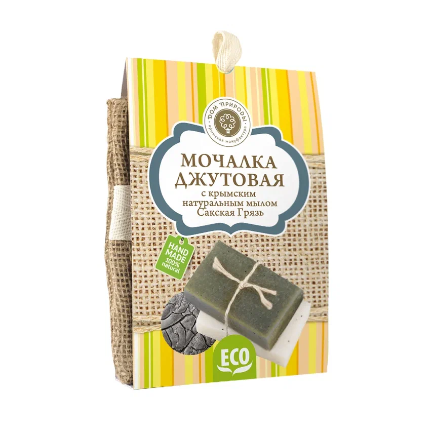 МОЧАЛКА ДЖУТОВАЯ С МЫЛОМ ГРЯЗЬ