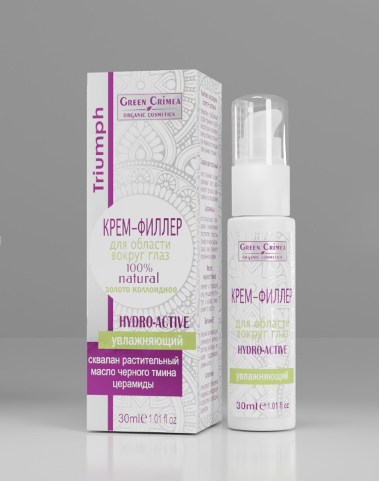 Крем-филлер для области вокруг глаз Triumph с коллоидным золотом увлажняющий