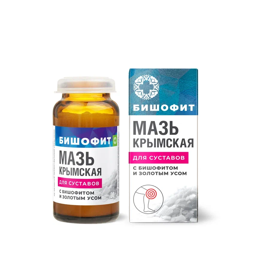 МАЗЬ КРЫМСКАЯ С БИШОФИТОМ И ЗОЛОТЫМ УСОМ ДЛЯ СУСТАВОВ