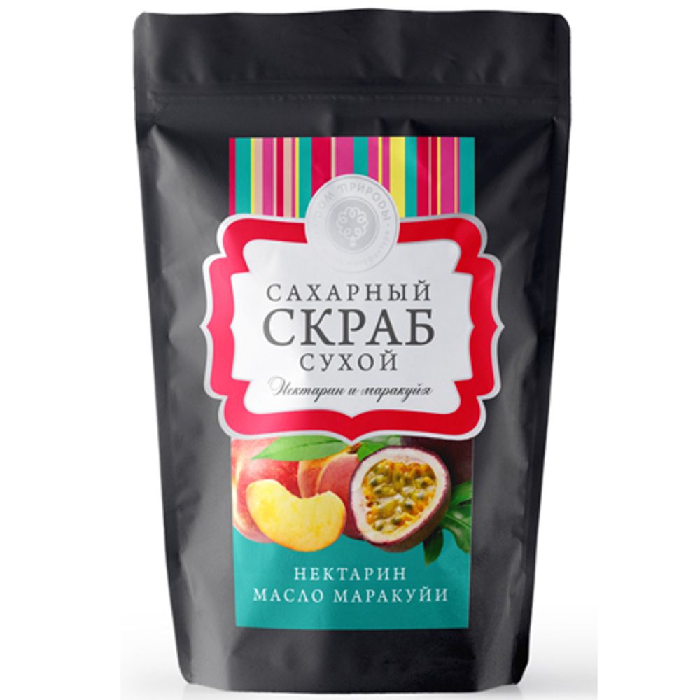 СУХОЙ САХАРНЫЙ СКРАБ ДЛЯ ТЕЛА НЕКТАРИН И МАРАКУЙЯ