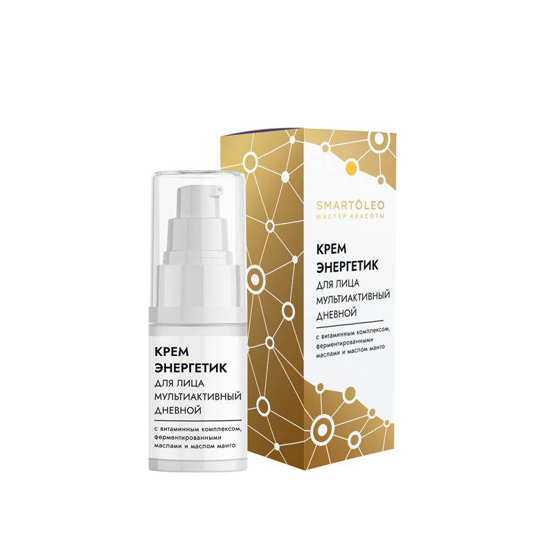 SmartOleo Крем-энергетик для лица "Мультиактивный" дневной с витаминным комплексом, ферментированными маслами и маслом манго