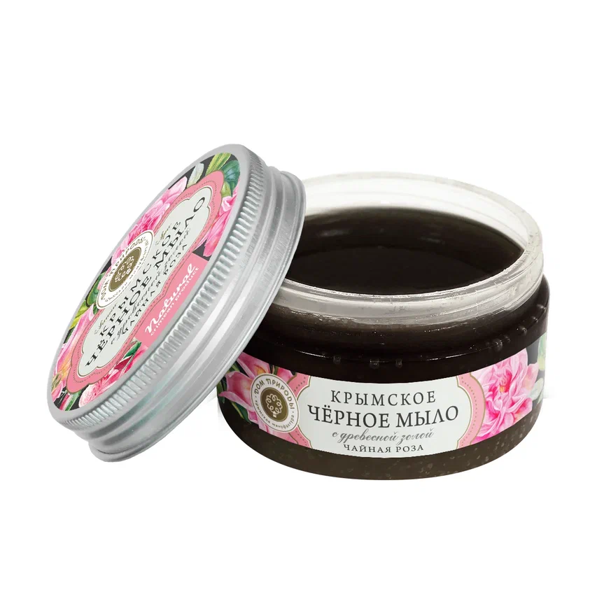 КРЫМСКОЕ ЧЕРНОЕ МЫЛО РОЗА ЧАЙНАЯ