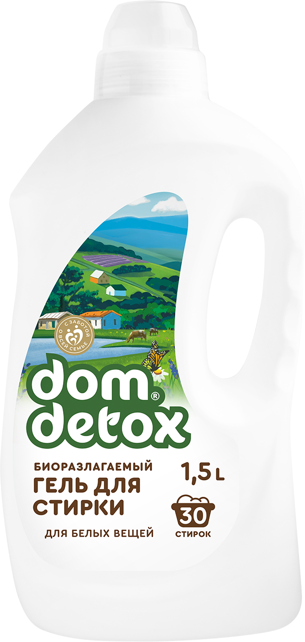 БИОРАЗЛАГАЕМЫЙ ГЕЛЬ ДЛЯ СТИРКИ ДЛЯ БЕЛЫХ ВЕЩЕЙ 1,5 л