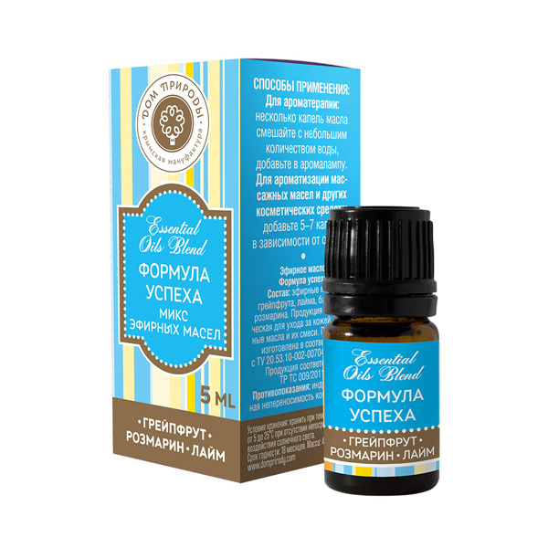 КОМПЛЕКС ЭФИРНЫХ МАСЕЛ «ФОРМУЛА УСПЕХА»