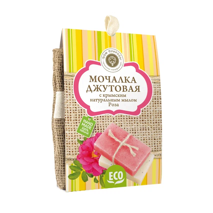МОЧАЛКА ДЖУТОВАЯ С МЫЛОМ РОЗА