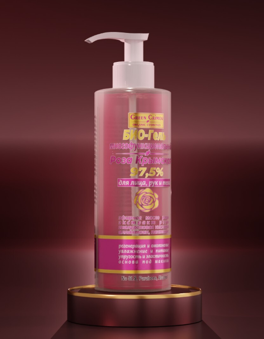 Многофункциональный гель с розой для лица, рук и тела